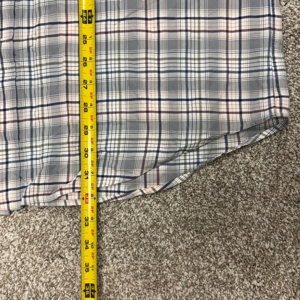 Vintage Faconnable Button Down Shirt Mens XL Plaid Long Sleeve France Design